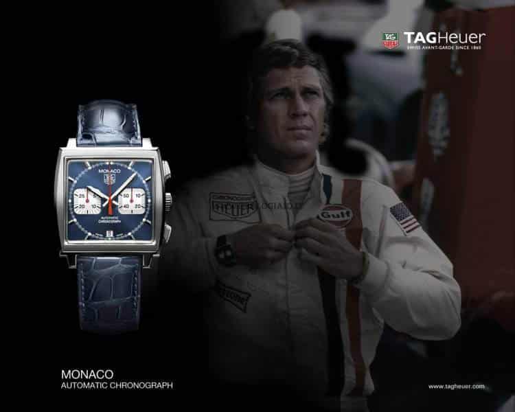 orologio vintage Orologio Tag Heuer Carrera Replica Monaco Steve McQueen
